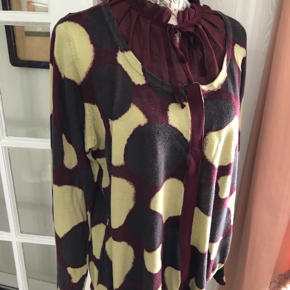 VERA WANG SIMPLY VERA GEOMETRIC DESIGN SWEATER - Picture 2 of 16